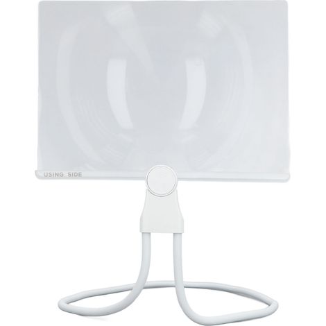 Loupe de cou à grossissement 3X, loupe de poche à suspendre au cou, loupe horizontale haute définition à col de cygne pour la lecture, blanche (1/5)