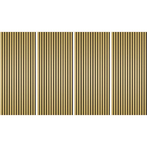 4 x pannelli decorativi da parete in legno effetto dorato 120x60cm Tabb-GO