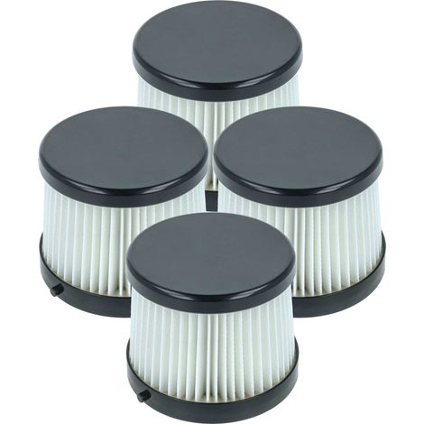 vhbw 4x Staubsaugerfilter kompatibel mit Dewalt DCV5011H, DCV501HB Staubsauger - HEPA-Filter Schwarz Weiß