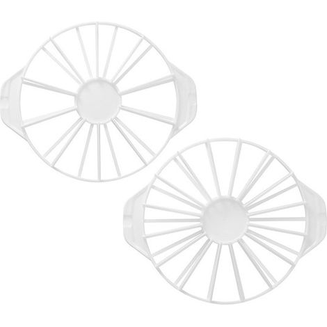 Divisorio per torte, in plastica, taglia-10/12 fette, divisorio per pane, divisorio per torte, strumento per dolci fai da te, 3226,32,8 cm, bianco (1/4)