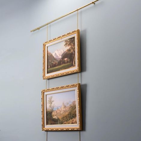 Kit de 2 supports muraux pour cadres photo avec tringle, tige en (1/5)