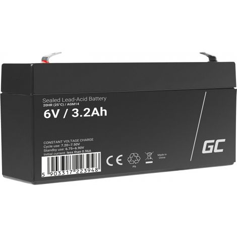 Green cell agm14 ups batterie verschlossene bleisäure (vrla) 6 v 3.2 ah (1/5)