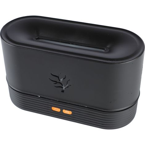 Diffuseur d'arômes et humidificateur d'air à flamme colorée, mini diffuseur d'huiles essentielles silencieux pour la maison et le bureau, noir (1/5)