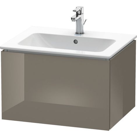 L-CUBE mobile lavabo 620x481x400mm flanella grigio lucido (1/5)
