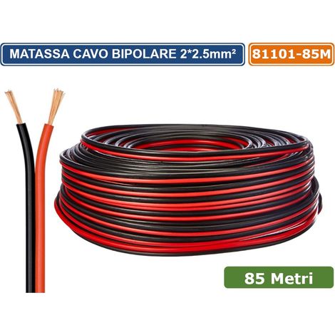 MATASSA 85 METRI CAVO PER ALIMENTAZIONE 22.5 MMQ CCA PVC ROSSO + NERO (1/3)