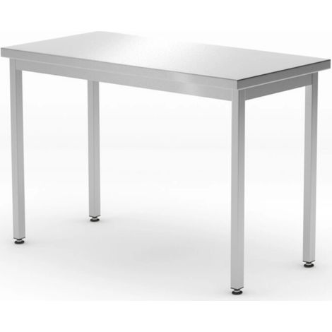 Mesa de cocina de acero central Budget Line de 800 x 600 x 850 mm - Hendi 817063