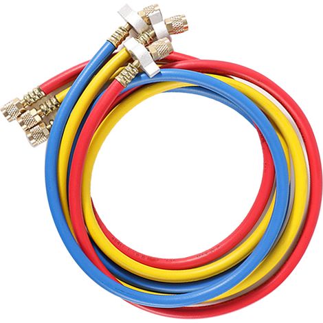 Tuyau de charge de réfrigérant 3 pièces 0,9 m Haute pression 1/4 po pour R22 R410a R134 R404a (1/5)