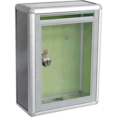 Vorschlagsbox mit Schloss und Schlüssel, kleine abschließbare, wandmontierte Vorschlagsbox aus Metall für Zuhause oder Büro (1/5)
