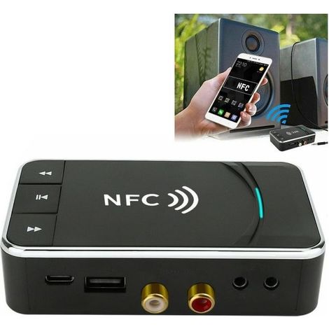 Bluetooth 5.0 Receiver Transmitter Aux 3.5mm Nfc To Rca Usb Audio Adapter (1/5)