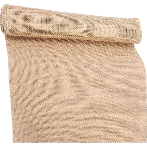 Chemin de table rustique en toile de jute naturelle, ruban de jute, pour décoration intérieure, mariage ou fête, 30 x 200 cm (1/5)