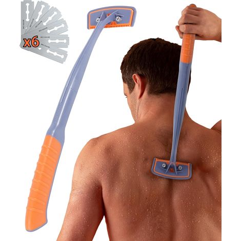 BroShaver 3.0 + 6 Lames - Rasoir Dorsal Homme, 2 Réglages (1/5)