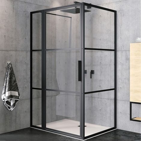 Cabine de douche d'angle GRID 203 RIHO 110x100 x200cm (1/5)