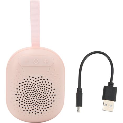 Enceinte Bluetooth Portable IPX4, Résistante à l'Eau avec Éclairage RGB et Dragonne, Compacte pour Voyage et Camping, Rose - Double Mode de Connexion (1/5)