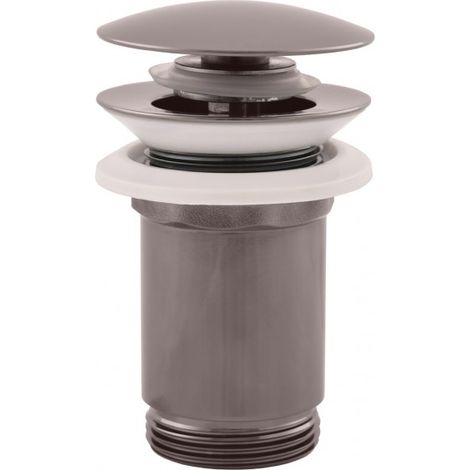Bonde Pop-up pour lavabo et évier en laiton gris métal 6,5 cm (1/3)
