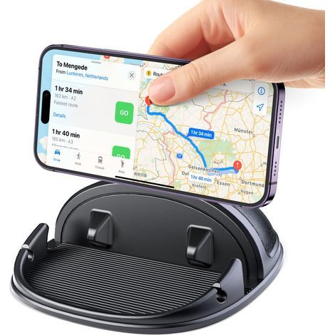 Car Phone Holder, Universal Car Dashboard Mount for iPhone 16 15 14 13 12 Pro Max 11 XR XS 8 7 (1/5)