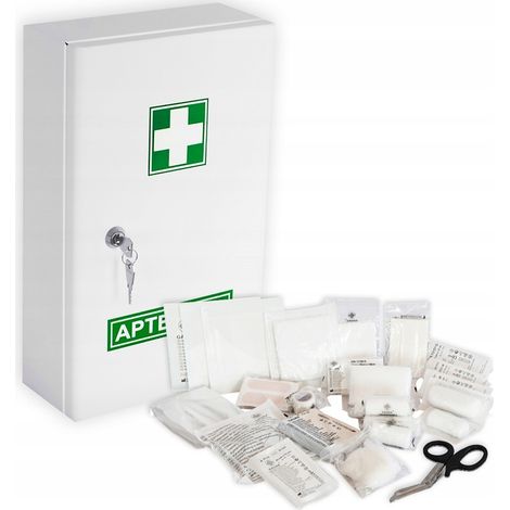 Erste-Hilfe-Set, Metall-Erste-Hilfe-Set mit Schlüssel