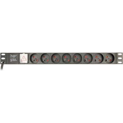GEMBIRD EG-PDU-014-F UNIDAD DE DISTRIBUCIÓN DE ENERGÍA (PDU) 8 SALIDAS AC 1U NEGRO (1/4)