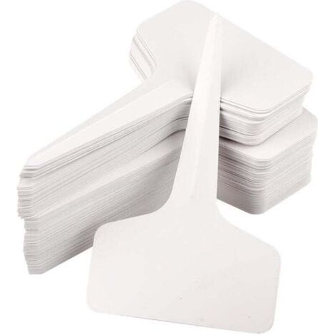 100 Pieces etiquette de plante semis etiquette jardin potager plantation étanche plastique exterieur,blanc,10x6CM