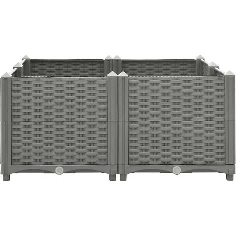 Maison Exclusive - Fioriera Rialzata 80x80x38 cm in Polipropilene (1/5)