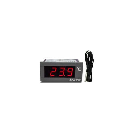 Thermomètre indicateur de température intégré panneau d'affichage numérique intelligent de la température adapté au réfrigérateur congélateur congélateur, noir (1/4)