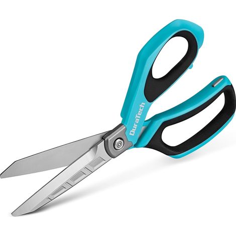 Ciseaux Multi-Usages 250 mm, Ciseaux Industriels Robustes Ciseaux en Acier Inoxydable, Poignée Ergonomique Antidérapante, pour Tissu, Cuir, Moquette, Carton, Plastique et Corde (1/5)
