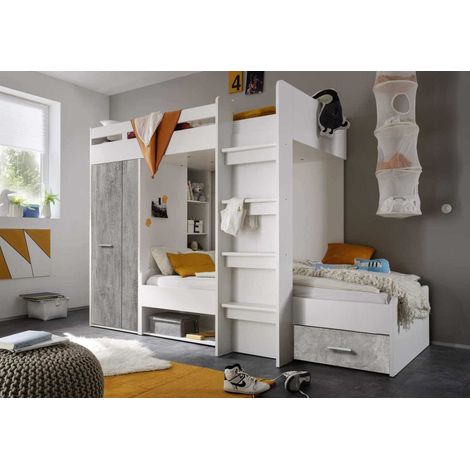 Moritz  Legno laminato - Bianco / grigio (1/2)