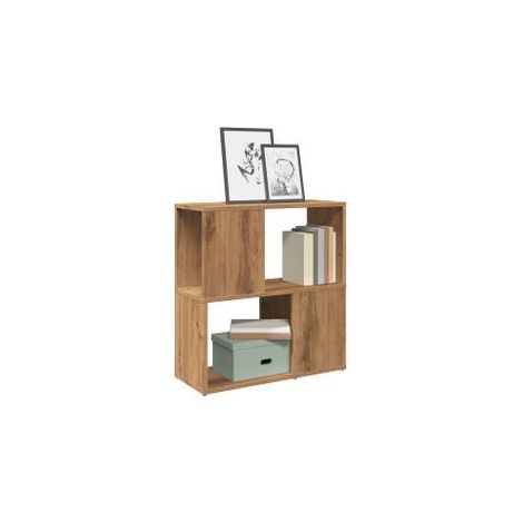 Bibliothèque chêne artisanal 60x24x63 bois d'ingénierie (1/5)