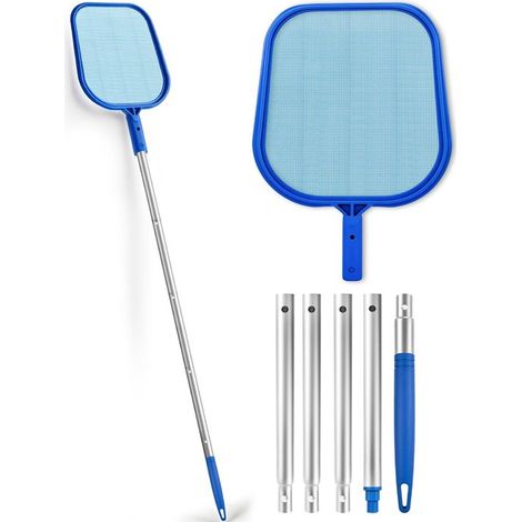 Épuisette de piscine de 155 cm – filet à mailles fines pour piscines, bassins, piscines hors sol, pataugeoires, piscines gonflables et piscines anti-algues (1/5)