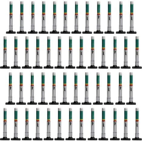 Lot de 50 règles de mesure de profondeur de bande de roulement, outil de mesure de profondeur de bande de roulement bicolore à 32 bases (1/5)