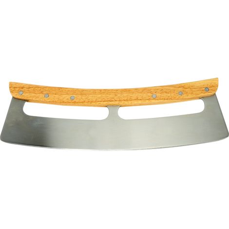 Professionelles Pizzamesser, Klinge aus lebensmittelechtem, gehärtetem Edelstahl, manueller Pizzaschneider mit Klingenschutz, Einzelgriff (1/5)