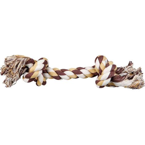 TRIXIE Denta Fun - Corda da gioco per cani, in puro cotone, 40 cm (colori assortiti)