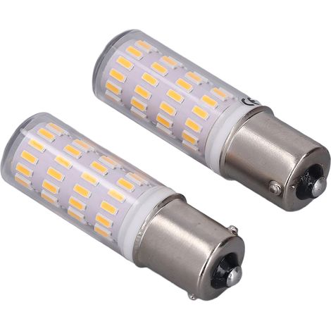 Lot de 2 ampoules LED BA15S 4W, éclairage 360°, 12V, ultra-lumineuses, pour cour, camping-car, lumière chaude (1/5)