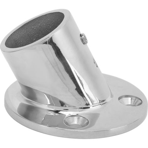 Base de main courante ronde de 32 mm/1,26 pouce, coude à 60 degrés, quincaillerie marine en acier inoxydable, convient aux bateaux et aux yachts. (1/5)