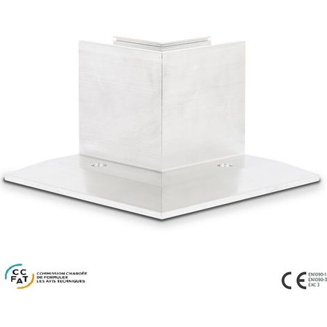 [QUALITE FRANCAISE] - Angle intérieur 90° pour profil 308620 - Longueur 200mm - Aluminium - À visser