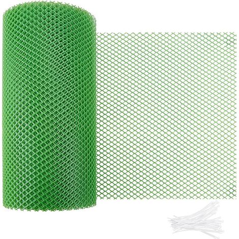 Rouleau de Clôture Treillis Métallique Plastique Vert 8m x 30cm, Treillis Métallique pour Poulailler pour Clôture de Jardin, Construction, Clôture à Neige, Barrière Animale, Volaille (1/5)