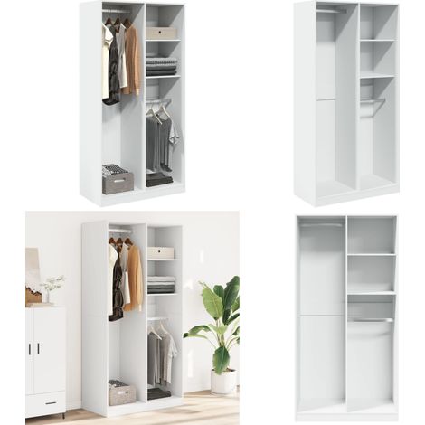 vidaXL Kleiderschrank Weiß 100x50x200 cm Holzwerkstoff (1/5)