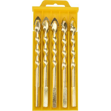 Mèche Triangulaire En Carbure Pour Céramique Et Verre 12mm Compatible Perceuse Pistolet Lot De 5 (1/5)