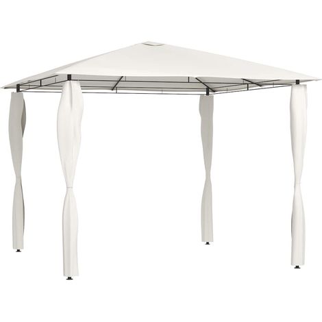 Cenador con cubiertas de postes crema 3x3x2,6 m 160 g/m² vidaXL