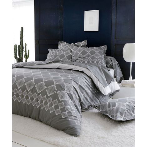 Parure Housse de Couette FOREVER GRIS Gris clair 240x220 cm
