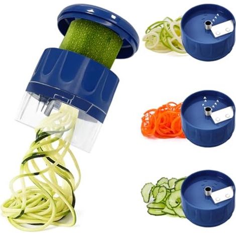 Espiral para verduras, espaguetis de calabacín, sin BPA, apta para lavavajillas, máquina 3 en 1 para pasta de calabacín y pepinos (1/5)