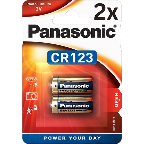 4x Panasonic CR123A Photobatterie - (2x 2er Blister)