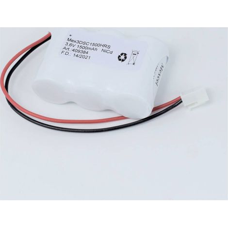 Batteria per luci di emergenza N/A con spina 3.6 V 1500 mAh Beltrona ELRD3SC1500