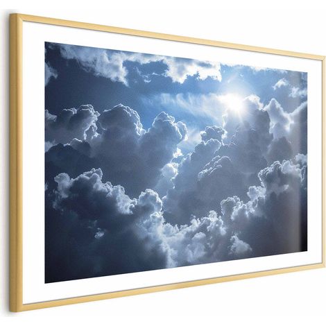 Poster – Animierte Szenerie: Sonne im Kampf mit Wolken (1/4)