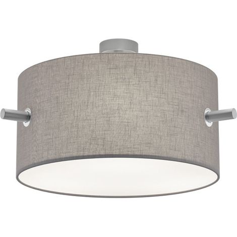 Plafonnier moderne tissu CAMDEN gris Trio 65cm 3xE27 (1/4)