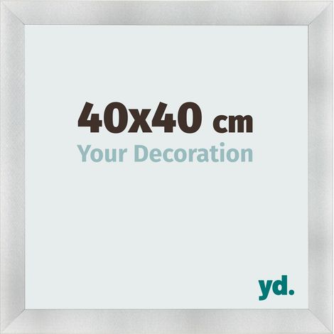 yd. - Cadre photo 40x40 - Aluminium Brosse - MDF - Pisa (1/5)
