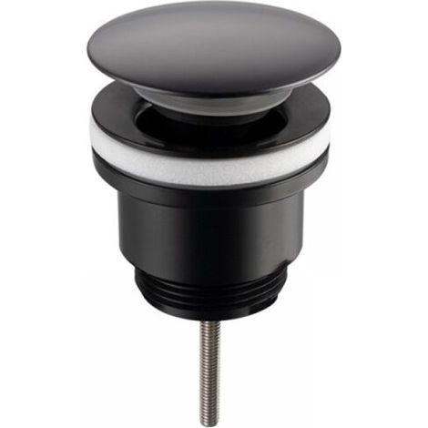Noir mat bonde, Pop-Up,Bouchon universel compatible avec lavabo et bidet avec ou sans trop-plein (1/4)