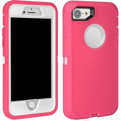 Coque iPhone 7 - Coque iPhone 8 - Protection Antichoc 3 Couches - Polycarbonate Et TPU - Bord Relevé Écran Appareil Photo - 1 Pièce