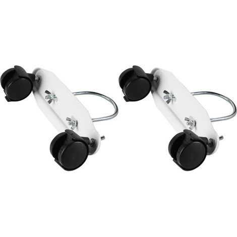 Lot de 2 roulettes pivotantes à 360° pour radiateur à bain d'huile, roulettes robustes pour radiateur électrique, roulettes à crochet en U (1/4)