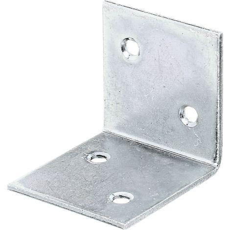 Équerre de fixation renforcée – 40 x 40 x 40 mm – acier galvanisé Sendzimir – Marque Alberts (1/2)