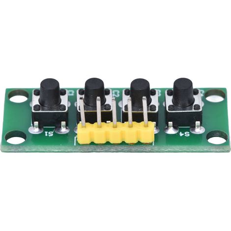 Module clavier à 4 broches avec 4 boutons indépendants pour commutateurs de commande électroniques expérimentaux (1/5)